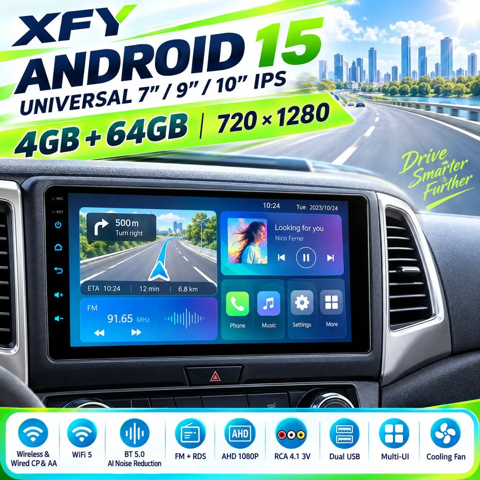 2Din Android 15 Stereo With Wireless Carplay For VW Golf by InterCyprus Trading Ltd
