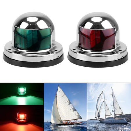 Durable 12V LED Navigation Lights, Marine Yacht, Stainless Steel