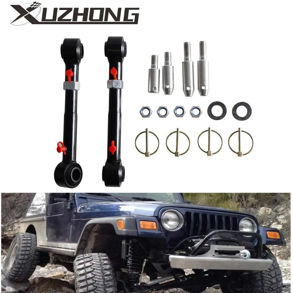 Odłączniki stabilizatora przedniego do Jeepa Wranglera, regulowane podnoszenie 2.5-6 cali, off-road