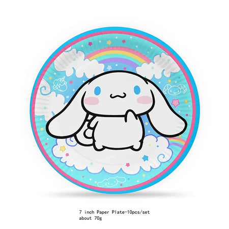 Cinnamoroll Kids Birthday Party Tableware Set Plate 10Pcs