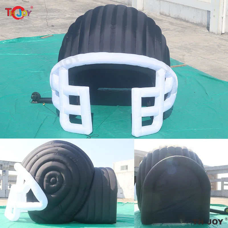 5x4m Προσαρμοσμένος Λογότυπος Φουσκωτός Κράνος Ποδόσφαιρου Σήραγγες Εκδηλώσεων