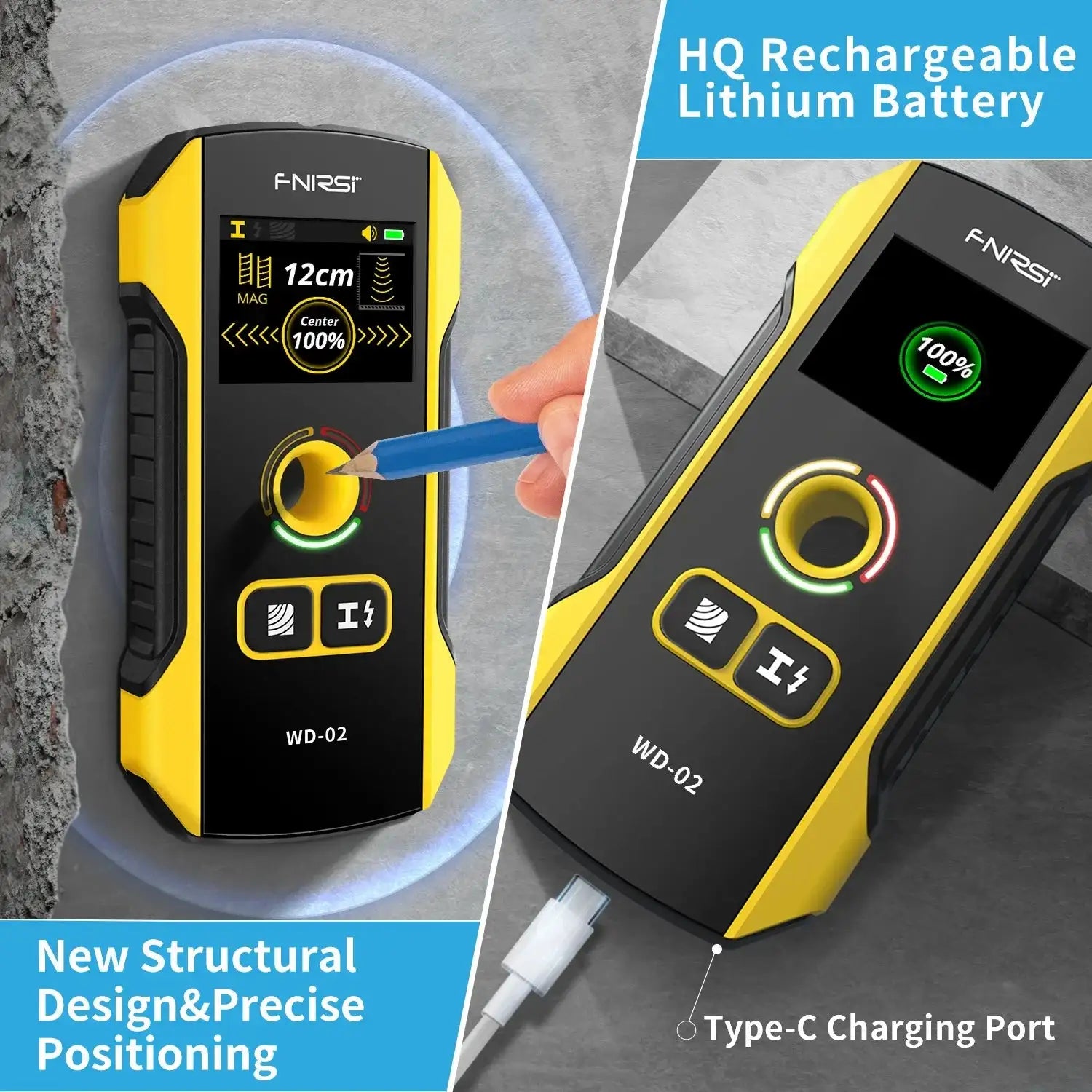 Fnirsi WD 02 Wall Detector Stud Finder With TFT Display