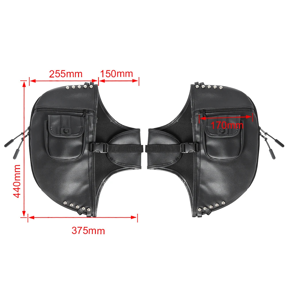 Motorcycle Black Soft Lowers Chaps &ndash; Premium PU Leather Leg Warmers