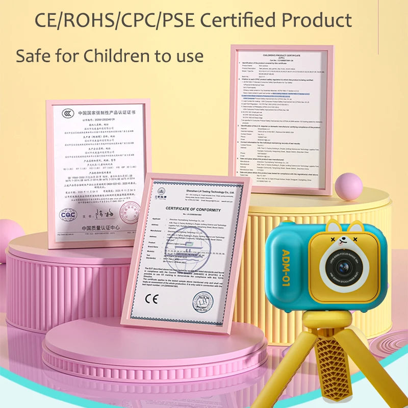 Children Video Camera For Kids - Dual Front And Rear Lenses