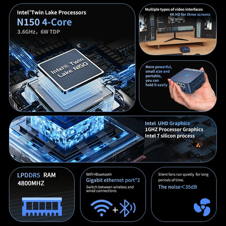 MOREFINE M8S Twin Lake Mini PC &ndash; Ultra Portable Gaming