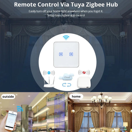 Tuya ZigBee Switch Without Neutral Wire &ndash; Touch Sticker