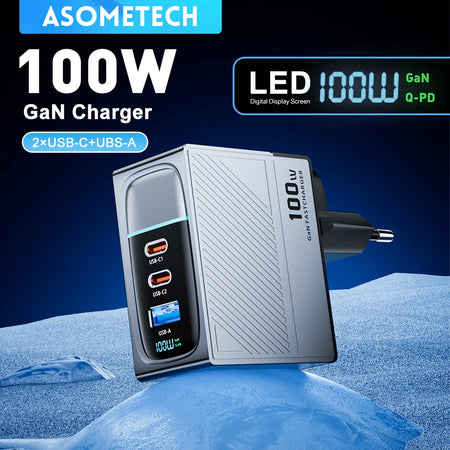 GaN USB Charger 100W &ndash; Ultra-Fast Charging for Multiple Devices