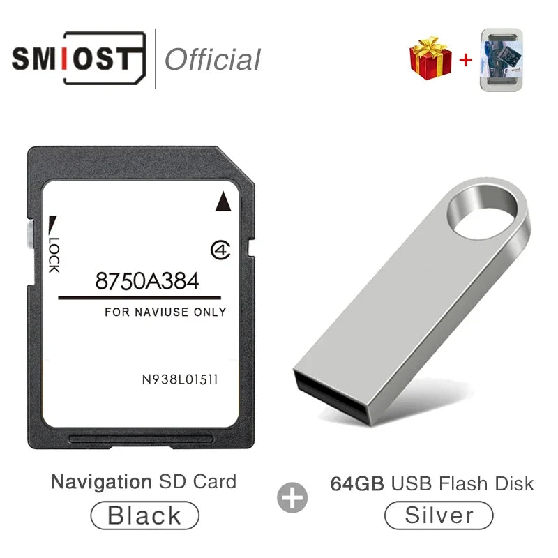 SMIOST SD Card Mitsubishi Outlander PHEV &ndash; 16GB EU Maps CHINA / A384 with USB