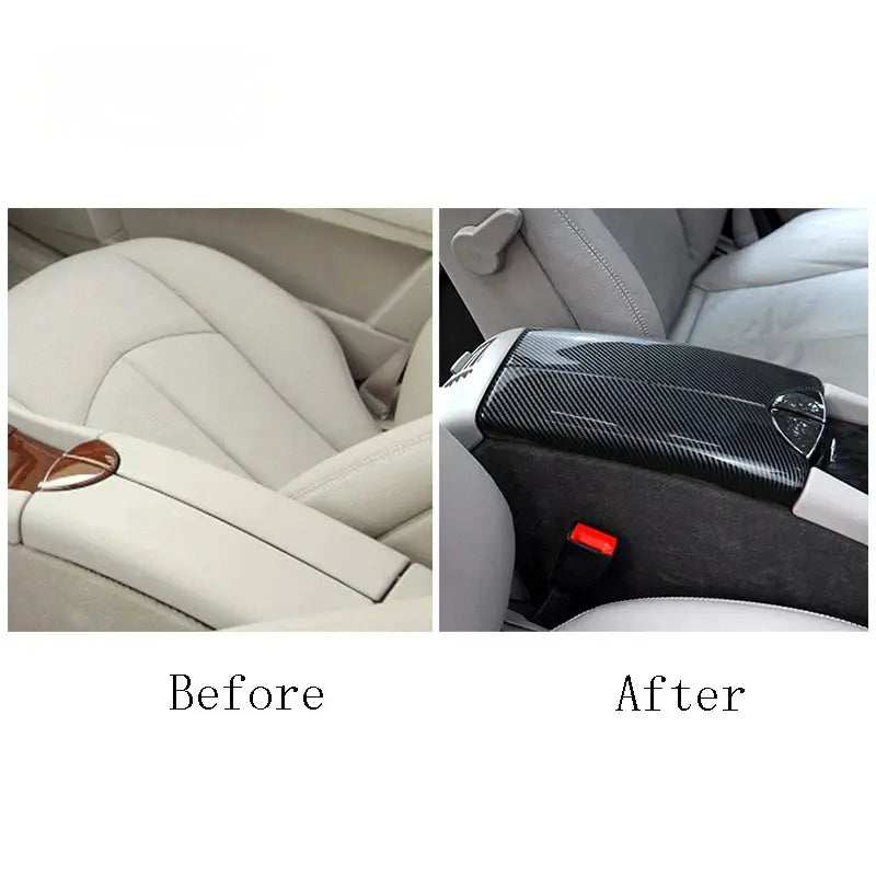 Car Styling Center Console Tidying Armrest Box Panel Cover Sticker Trim For Mercedes Benz E class W211 2003-2008 Car Accessories by InterCyprus Trading Ltd