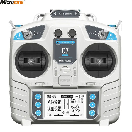 MicroZone MC7 C7 MINI 2.4G Controller Transmitter with MC8RE Receiver Radio System for RC Aircraft Drones Multirotor Helicopters by InterCyprus Trading Ltd