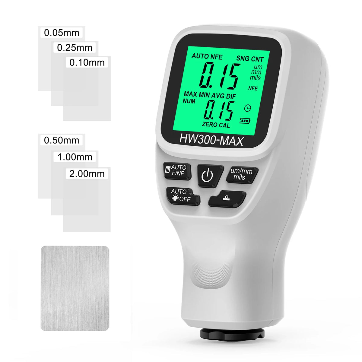 HW-300MAX Car Paint Thickness Gauge &ndash; LCD Backlight HW300MAXWhite