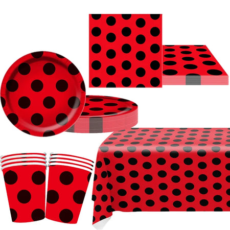 Ladybug Birthday Party Supplies Set