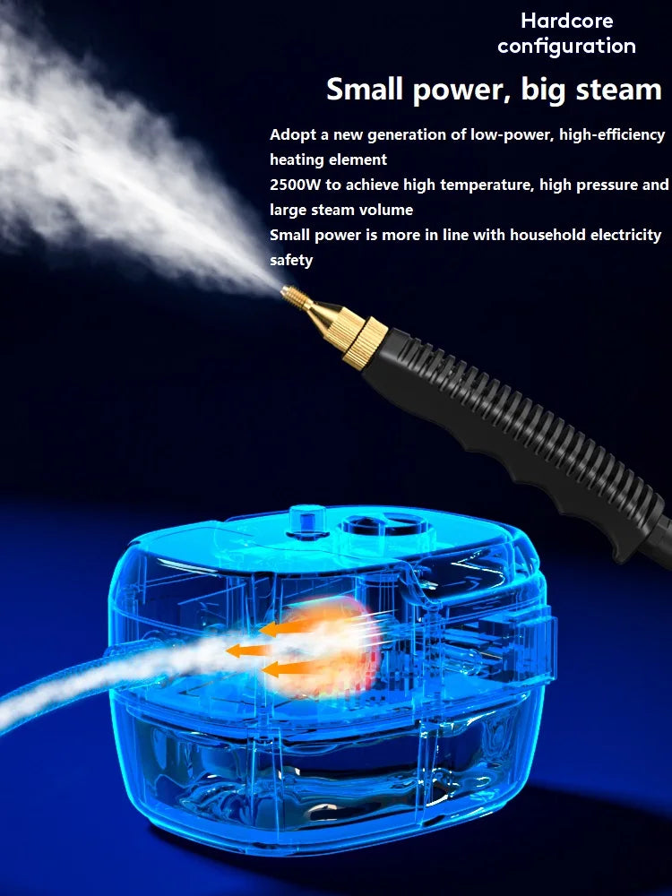 2500W High Pressure Steam Cleaner for Home &amp; Auto - 220V/110V