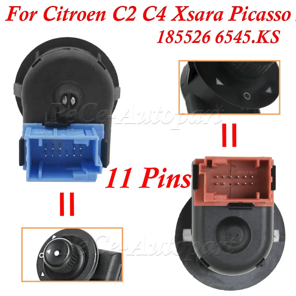 Регулятор бокового зеркала для Citroen C2 C4 Partner Berlingo 185526