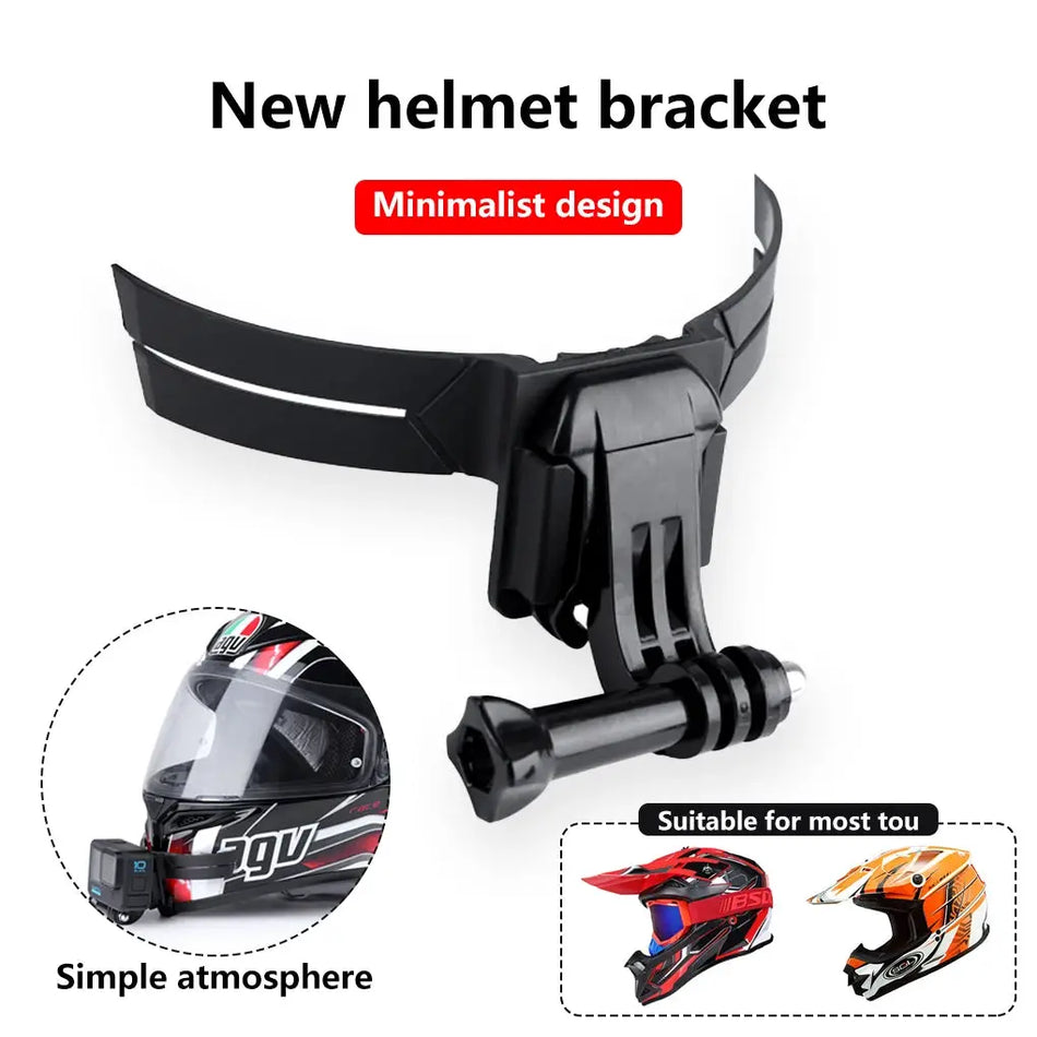 Motorcycle Helmet Camera Mount Motorbike Hat Stable Chin Bracket Holder Outdoor Cycling Supplies Replacing Parts by InterCyprus Trading Ltd