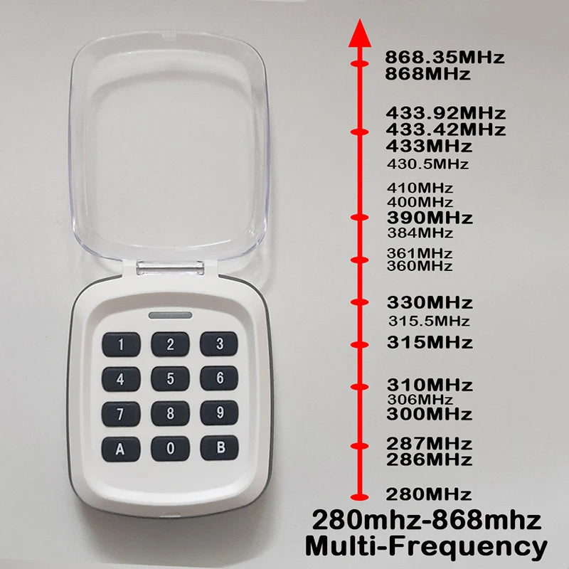 Multi-Frequency Wireless Keypad Garage Door Remote Control