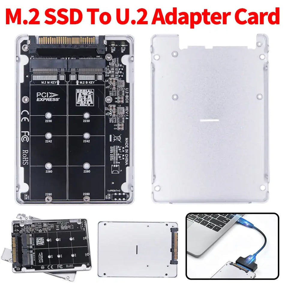 M.2 NVMe SATA To U.2 PCIe Adapter 2 In 1 NGFF SFF8639