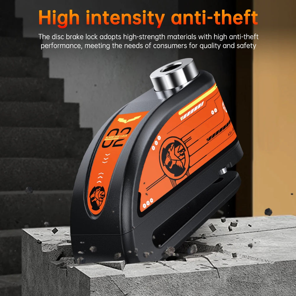 Extractme Κλειδαριά Δίσκου Μοτοσυκλέτας με Συναγερμό 110dB Αντικλεπτικό Αδιάβροχο