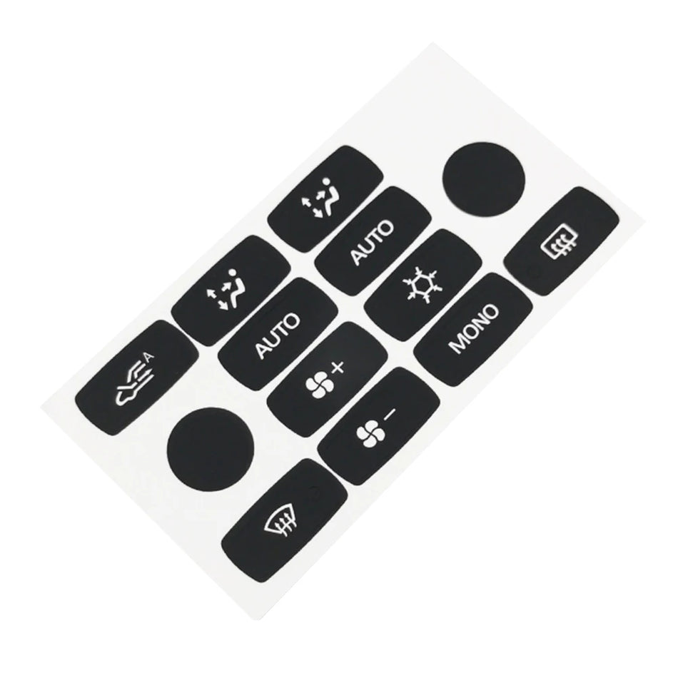 Autocollants de panneau de climatisation Fiat Croma pour réparation, overlay en plastique avec lettres blanches