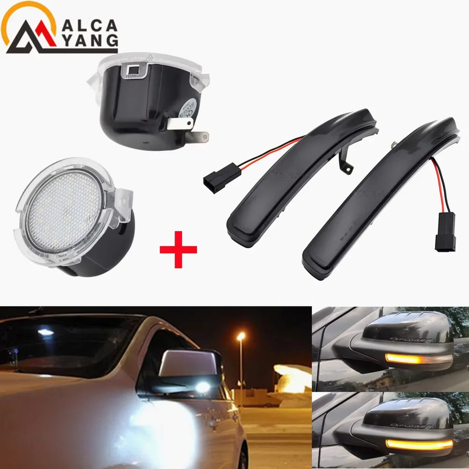 LED-owe sekwencyjne światła kierunkowskazów z lampą kałużową dla Forda Explorera