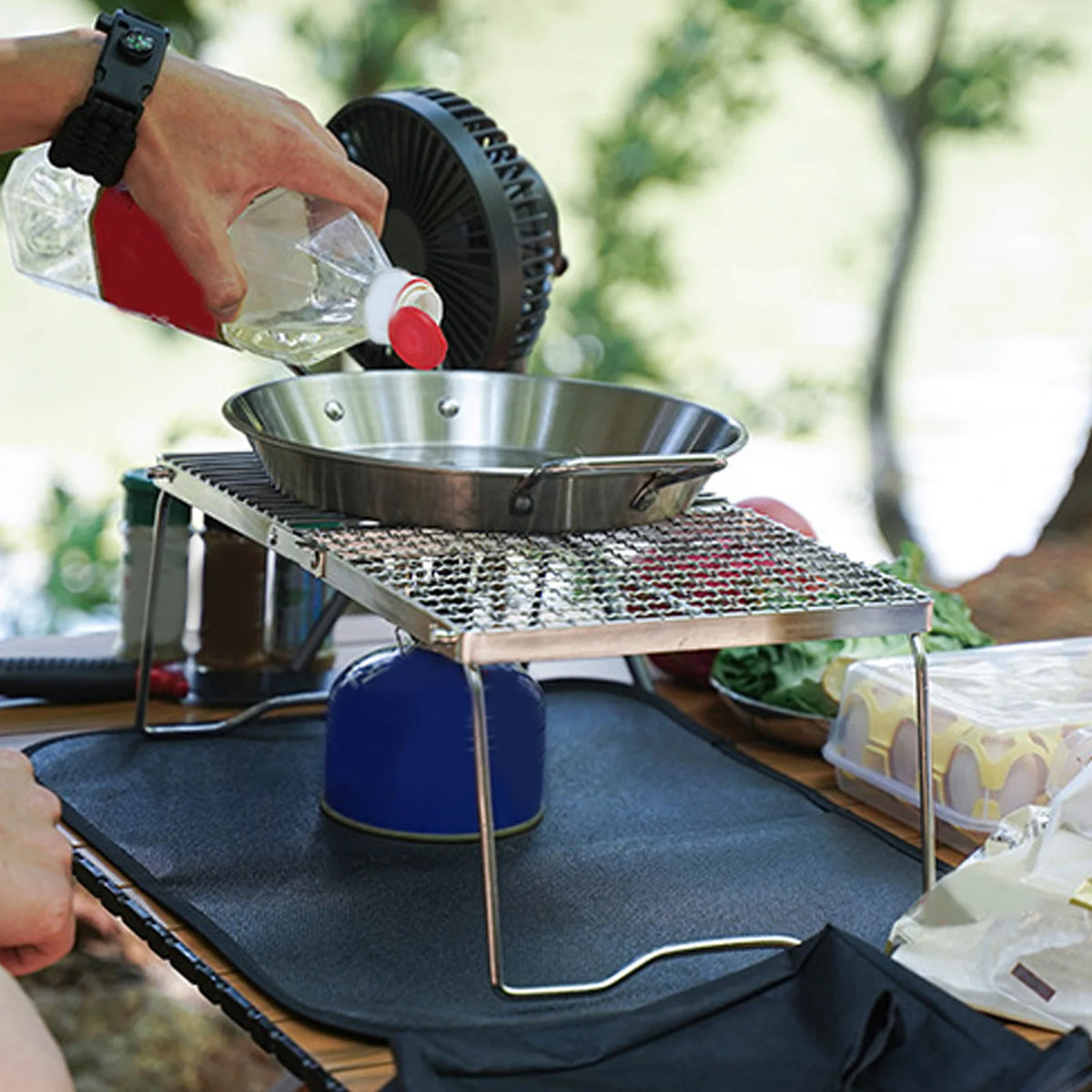 Foldable Camping Grill &ndash; Thickened Stainless Steel