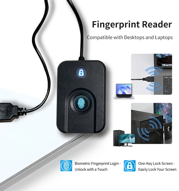 Windows 10 11 Hello Biometric Fingerprint Login Lock Screen USB Reader ...