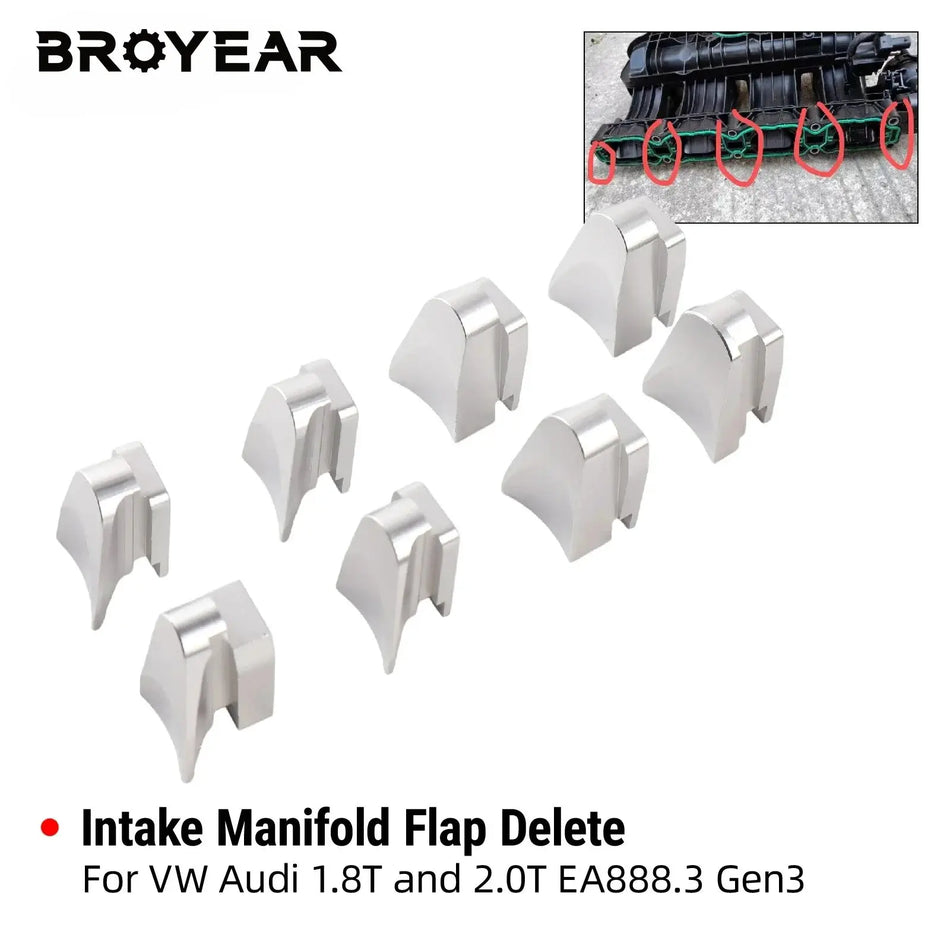 Intake Manifold Flap Delete Aluminum For VW Audi Mk7 Gti Golf R A3 S3 by InterCyprus Trading Ltd