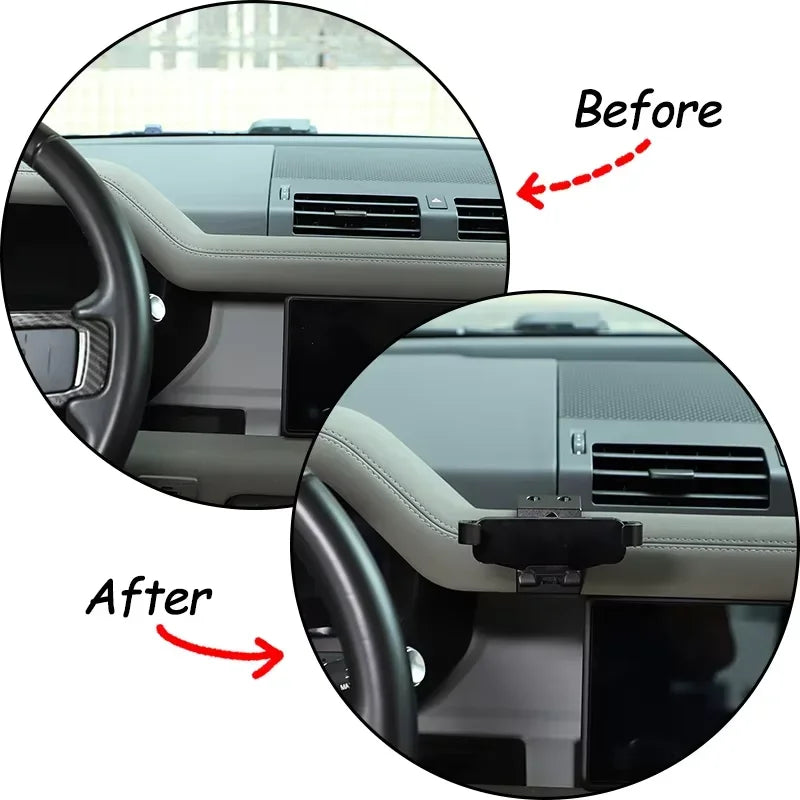 Hliníkový slitinový držák telefonu pro Land Rover Defender 90