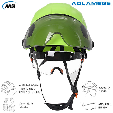 4AQM0226 Construction Cap With Goggles &ndash; Dual Protection