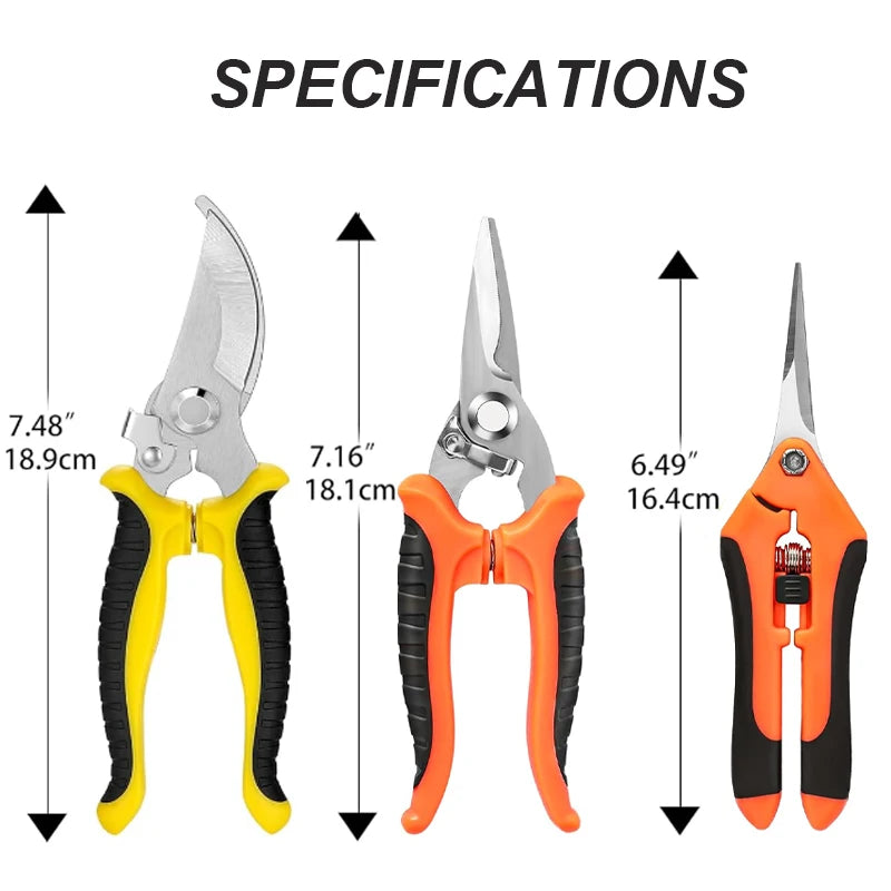 3Pcs Multifunctional Stainless Scissors Pruner Tool &ndash; Sharp 3PCS