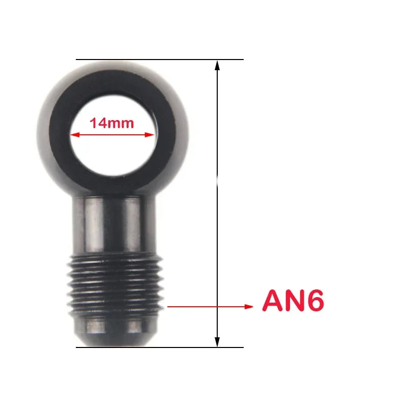 Aluminum Brake Banjo Fitting With AN3 AN4 AN6 AN8 AN10 Adapter Bolt by InterCyprus Trading Ltd