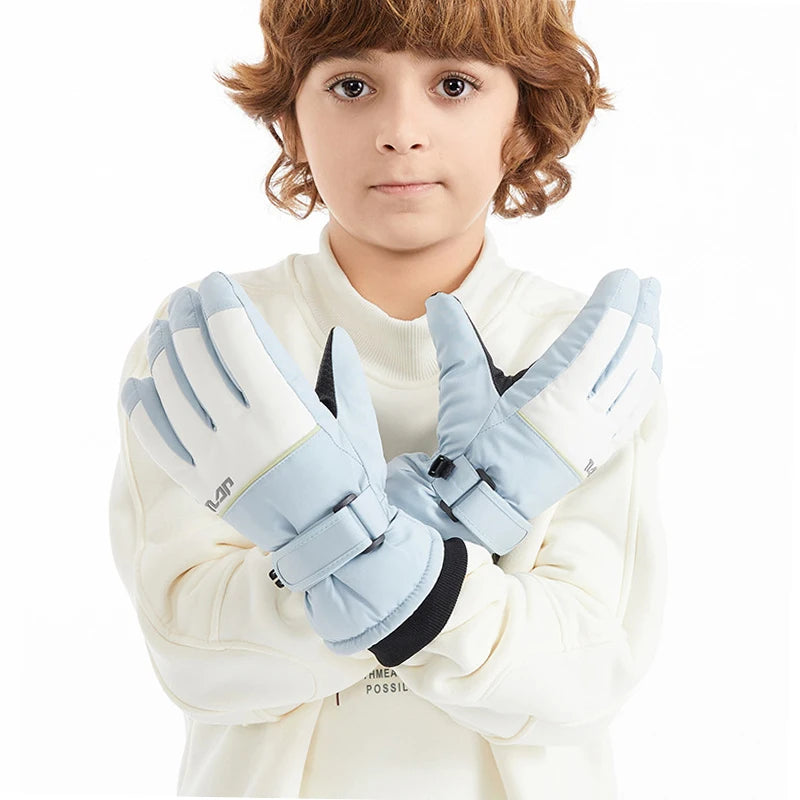 Kids Winter Ski Gloves &ndash; Waterproof and Windproof Design