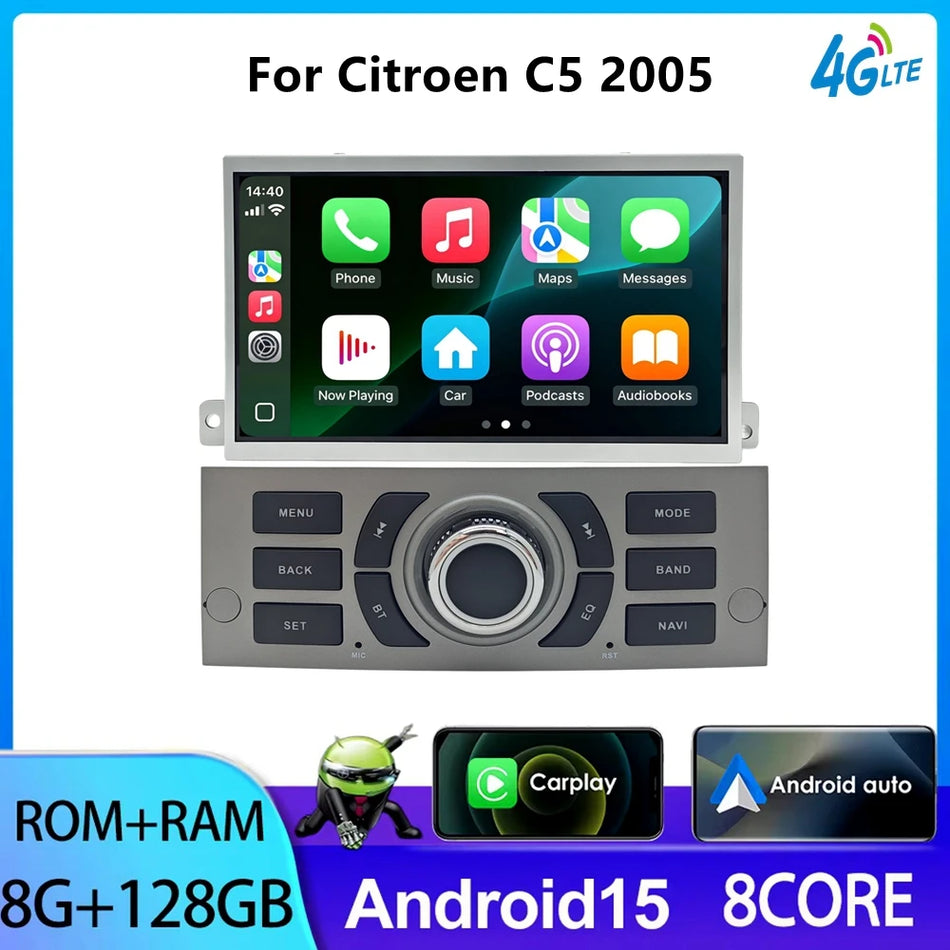 Android Autoradio 4G WiFi Carplay GPS do Citroena C5 Berlina LX E 2005