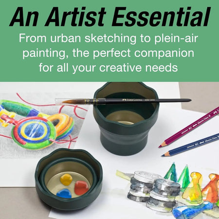 Faber-Castell Clic And Go Water Cup &ndash; Travel Brush Holder