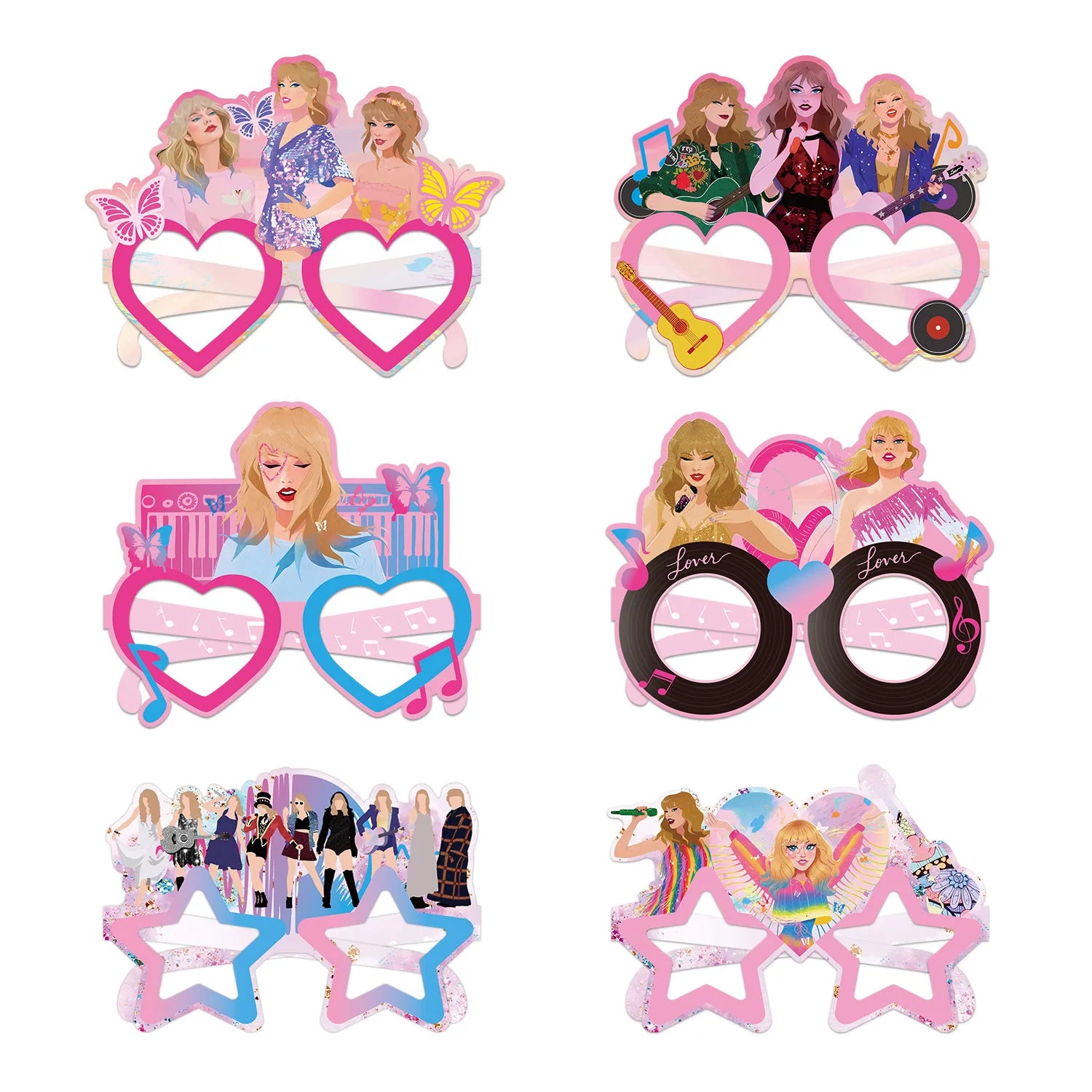 Taylor Swift Birthday Party Decorative Set with Dinnerware, Banners, and Balloons 12pcs