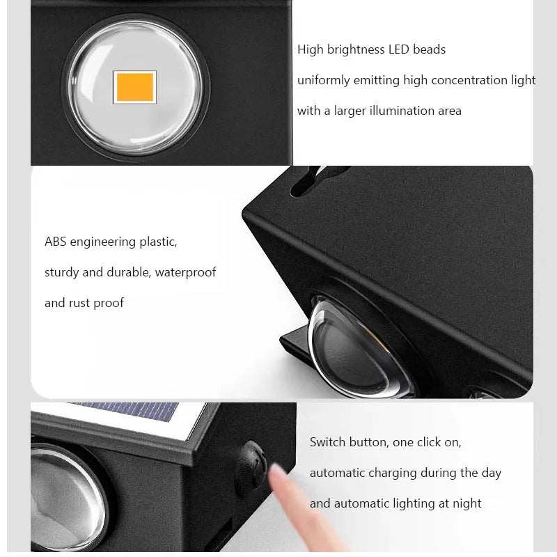 Outdoor Floodlight 4/6/8LED Solar Wall Lamp &ndash; Weatherproof