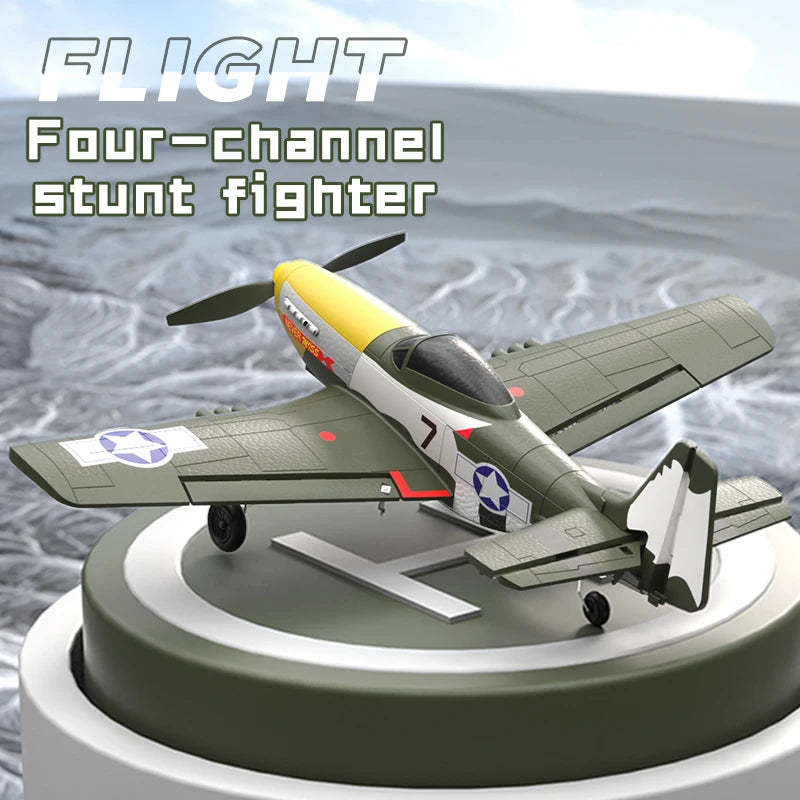 P51 Mustang Foam RC Plane - 4CH Ready-to-Fly Aerobatic Fighter