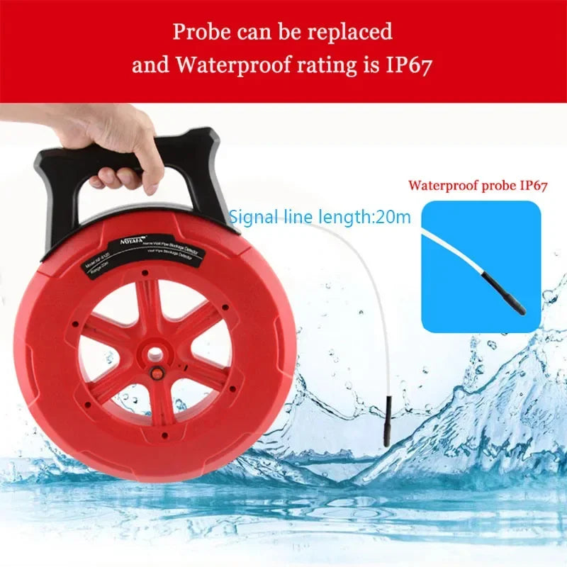 PYPYP Pip Iron Pipe Blockage Detector NF-5120 NF-5130 Diagnostic -Tool Scanner Pipeline Blocking Clogging Plumbers Instrument for Beginners DIY(40m line