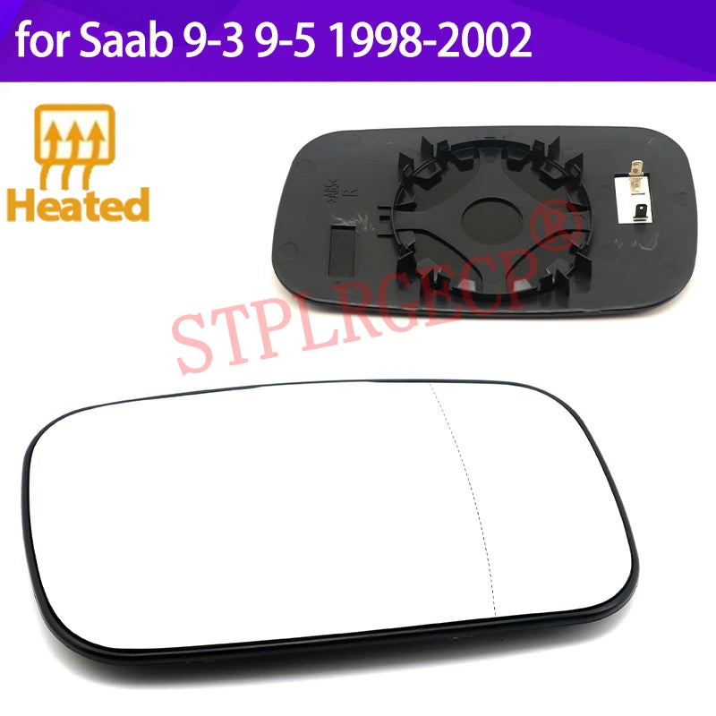 Heated Wing Mirror Glass Lens for Saab 9-3 9-5 1998-2002, 900 1997-1998
