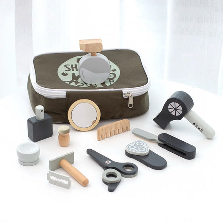 Pretend Play Hair Salon Set &ndash; Wooden Simulation Role Play NB650C1