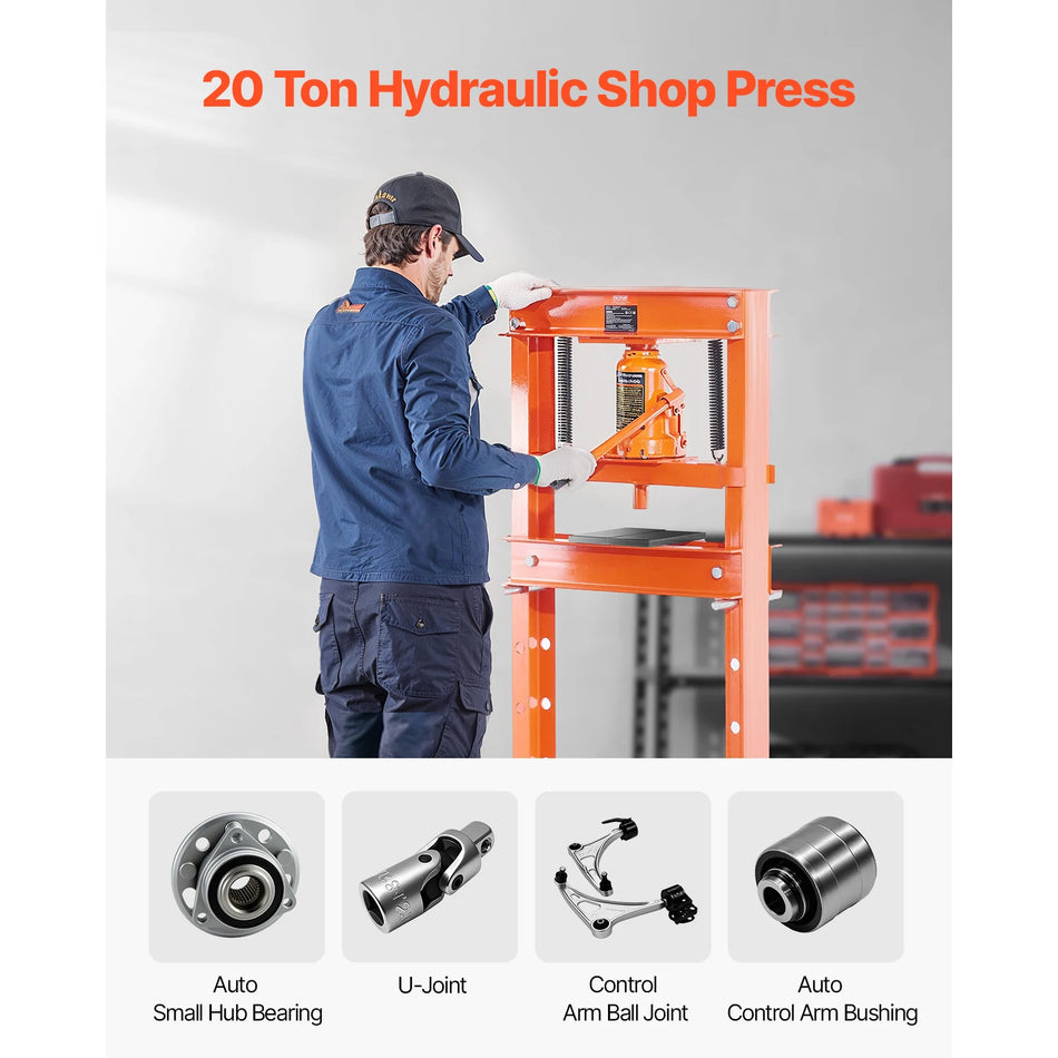 20 Ton Hidravlična delavnica stiskalnica – With Relief Valve