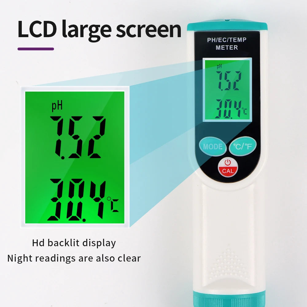 PH-68 Portable 3 In 1 Soil Tester - LCD Display Readout