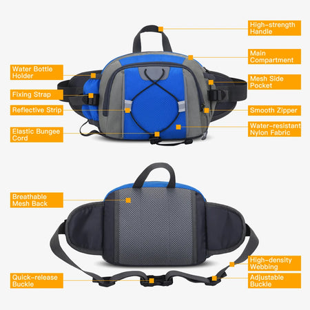 LIXADA Waist Bag Water Bottle Holder &ndash; Ultra Lightweight