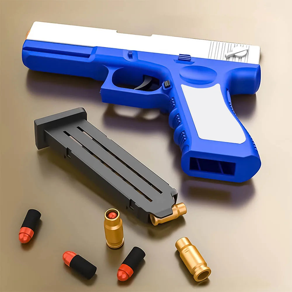Shell Ejecting Glock Toy Gun Blue