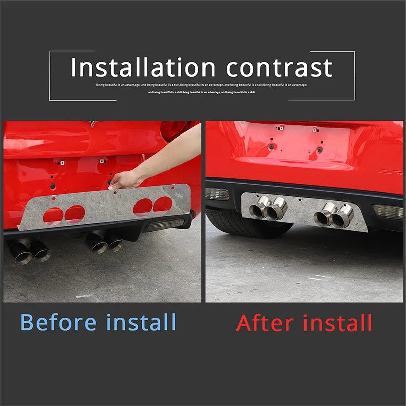 Nerezová výfuková trubka baffle pro Corvette C6 2005 2013