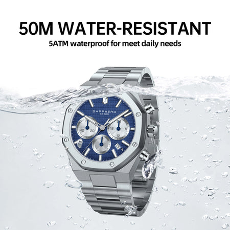 SAPPHERO Men's Watch &ndash; Waterproof Chronograph With Date