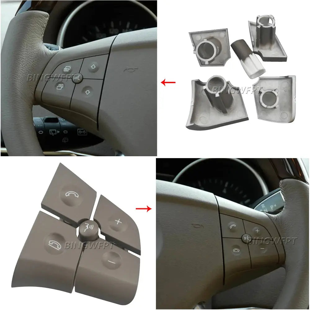 Car Multi-function Steering Wheel Switch Button Cover For Mercedes Benz W164 W245 W251 ML GL 300 350 400 450 2006-2009 by InterCyprus Trading Ltd