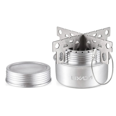 Portable Mini Aluminum Alloy Alcohol Stove &ndash; Space Saving With Cross Stand