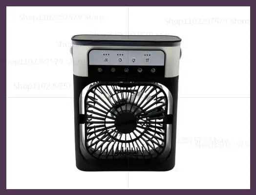 3-in-1 Portable Air Cooler Fan Humidifier with LED Light Black