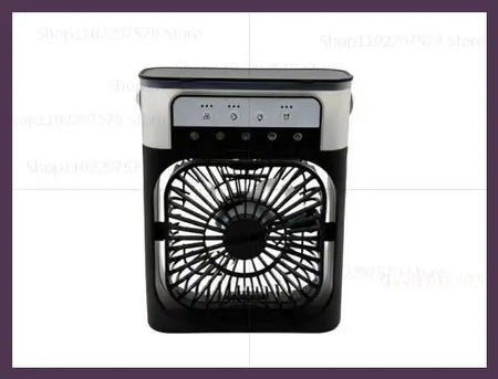 3-in-1 Portable Air Cooler Fan Humidifier with LED Light Black